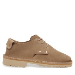 Półbuty Fracap. Brązowe eleganckie półbuty Fracap, bez wzorów, bez obcasa, bez zapięcia. Za 439.99 zł.