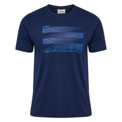 Koszulka Hummel Pulse Graphic. Niebieskie t-shirty sportowe Hummel, bez wzorów, bez ramiączek. Za 155.50 zł.