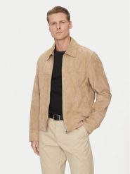 BOSS Kurtka skórzana H-Malbano5 50528014 Beżowy Regular Fit. Brązowe kurtki Boss, m, bez wzorów, ze skóry, bez kaptura. Za 2,069.00 zł.