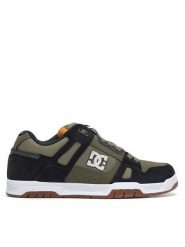 DC Sneakersy STAG 320188-ARO Zielony. Zielone buty sportowe casual DC, bez wzorów, ze skóry, bez zapięcia. Za 249.99 zł.