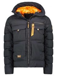 Geographical Norway Kurtka zimowa "Dosiba" w kolorze czarnym rozmiar: XL. Czarne kurtki Geographical Norway, na zimę, xl, bez wzorów, bez kaptura. Za 339.37 zł.