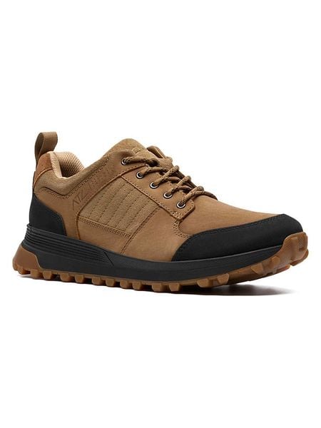 Clarks Skórzane buty trekkingowe "ATL Trek" w kolorze beżowym rozmiar: 44. Brązowe buty trekkingowe Clarks, bez wzorów, z nubiku, bez zapięcia. Za 209.82 zł.