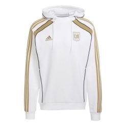 Bluza z kapturem Los Angeles FC 2024/25. Białe bluzy Adidas, bez wzorów, z kapturem. W wyprzedaży za 231.00 zł.