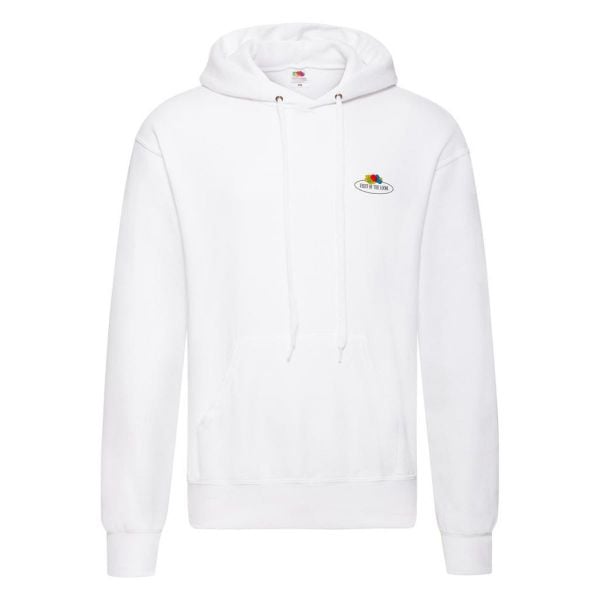 Bluza Męska Vintage Classic Z Nadrukowanym Logo. Białe bluzy Fruit of the Loom, m, bez wzorów, bez kaptura. Za 97.99 zł.