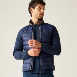 Męska kurtka hybrydowa Brentmoor. Niebieskie kurtki Regatta, m, bez wzorów, z materiału, bez kaptura. Za 429.99 zł.