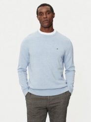 Tommy Hilfiger Sweter Essential MW0MW14748 Błękitny Regular Fit. Niebieskie swetry rozpinane Tommy Hilfiger, m, bez wzorów, z bawełny, bez kołnierzyka, bez ramiączek. Za 319.99 zł.