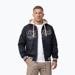 Kurtka męska Pitbull Mason San Diego Baseball Hooded. Niebieskie kurtki PITBULL, m, bez wzorów, z nylonu, bez kaptura. Za 399.99 zł.