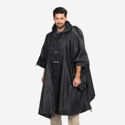 Poncho z miejscem na plecak Vesper Backpack. Czarne kurtki przeciwdeszczowe Viking, l, bez wzorów, bez kaptura. Za 198.99 zł.