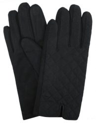 Eleganckie Pikowane Rękawiczki Męskie - Czarne. Czarne rękawiczki Em men's accessories, na jesień, bez wzorów, z bawełny. Za 99.00 zł.