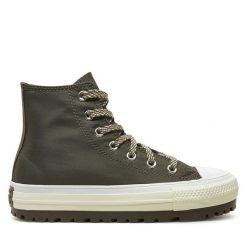 Trampki Converse. Brązowe trampki Converse, bez wzorów, bez zapięcia. Za 249.99 zł.