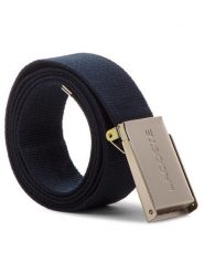 Lacoste Pasek Męski RC2012 Granatowy. Niebieskie paski LACOSTE, bez wzorów, z materiału. Za 189.99 zł.