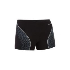 Bokserki pływackie 500 FIT DASH męskie. Czarne bokserki NABAIJI, m, bez wzorów, z materiału. Za 49.99 zł.