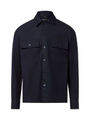 Finshley & Harding koszula z zawartością wełny Mężczyźni Regular Fit niebieski, XL. Niebieskie koszule Finshley & Harding, m, bez wzorów, z wełny, bez kołnierzyka, bez ramiączek. Za 349.95 zł.