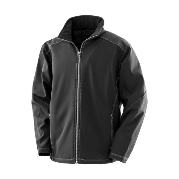 Kurtka softshell z potrójnym szwem Result. Czarne kurtki RESULT, m, bez wzorów, z elastanu, bez kaptura. Za 194.00 zł.