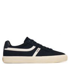 Tenisówki BOSS. Niebieskie trampki Boss, m, bez wzorów, bez zapięcia. Za 629.99 zł.