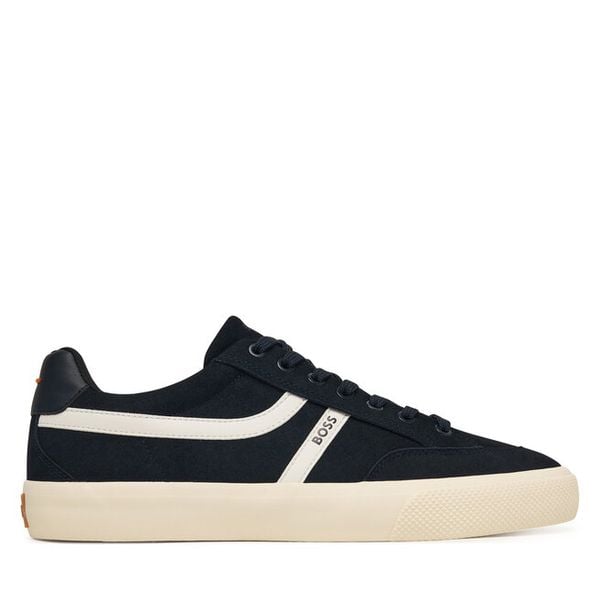Tenisówki BOSS. Niebieskie trampki Boss, m, bez wzorów, bez zapięcia. Za 629.99 zł.
