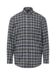 Andrew James koszula flanelowa Mężczyźni Regular Fit Bawełna (100%) niebieski|szary, L. Niebieskie koszule Andrew James, l, bez wzorów, z bawełny, bez kołnierzyka, bez ramiączek. Za 249.95 zł.