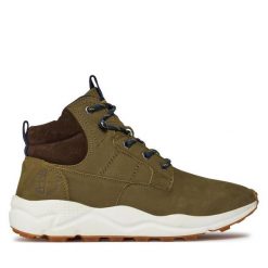 Trzewiki Jack&Jones. Zielone botki sznurowane Jack&Jones, bez wzorów, bez obcasa, bez zapięcia. Za 524.99 zł.