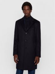 Boss Płaszcz wełniany Nye2 50438689 Granatowy Regular Fit. Niebieskie płaszcze Boss, na zimę, m, bez wzorów, z wełny, bez kaptura. Za 1,990.00 zł.