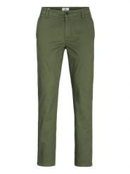 Jack & Jones Spodnie chino "Bolton" w kolorze oliwkowym rozmiar: W36/L32. Zielone eleganckie spodnie Jack & Jones, l. Za 118.84 zł.