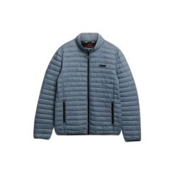 Kurtka puchowa Superdry Fuji Lite. Niebieskie kurtki Superdry, na zimę, m, bez wzorów, z puchu, bez kaptura. W wyprzedaży za 441.35 zł.
