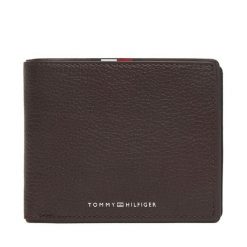 Portfel Tommy Hilfiger. Brązowe portfele Tommy Hilfiger, bez wzorów. Za 299.99 zł.