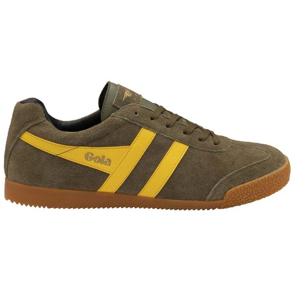 Sneakersy Gola Harrier Suede. Zielone buty sportowe casual Gola, bez wzorów, bez zapięcia. Za 422.30 zł.