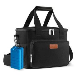 Torba chłodząca 15L Czarna. Czarne torby na ramię TRAVELHAWK, bez wzorów, z materiału, na ramię, duże, bez dodatków. Za 27.95 zł.