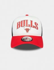 Czapka New Era Chicago Bulls Retro Trucker. Białe czapki z daszkiem New Era, bez wzorów, z materiału. Za 138.65 zł.