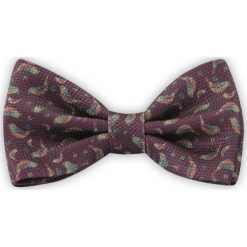 Mucha Męska, Burgundowa w Ptaki, Wróble, Bez Poszetki -EM Men's Accessories. Czerwone krawaty i muchy Em men's accessories, bez wzorów. Za 49.99 zł.