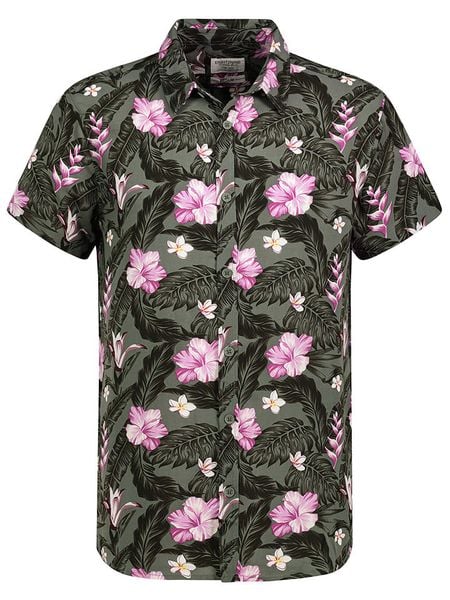 Eight2Nine Koszula w kolorze oliwkowo-jasnoróżowo-czarnym rozmiar: S. Brązowe koszule Eight2Nine, s, bez wzorów, z wiskozy, bez kołnierzyka, bez ramiączek. Za 56.93 zł.