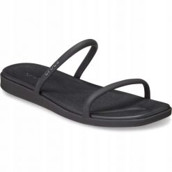 Klapki Dla Dorosłych Crocs Miami Two Strap. Czarne klapki Crocs, z materiału. Za 199.99 zł.