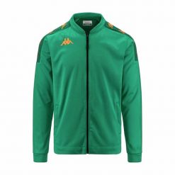 Kurtka z dresu Kappa Giullio. Zielone kurtki Kappa, bez wzorów, z dresówki, bez kaptura. Za 260.00 zł.