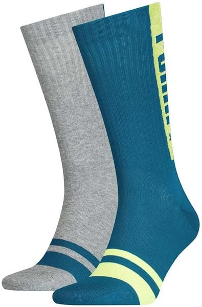 Skarpety Męskie Puma Seasonal Logo Socks Zielone 39-42. Niebieskie skarpety Puma, bez wzorów, z bawełny. Za 104.99 zł.
