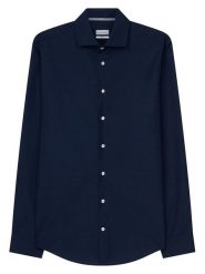 Seidensticker Koszula - Slim fit - w kolorze granatowym rozmiar: 41. Niebieskie koszule Seidensticker, bez wzorów, z bawełny, bez kołnierzyka, bez ramiączek. Za 123.53 zł.