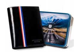 Portfel skórzany Peterson [D] PTN 22311-VT-A czarny. Czarne portfele Peterson, bez wzorów, ze skóry. Za 107.99 zł.