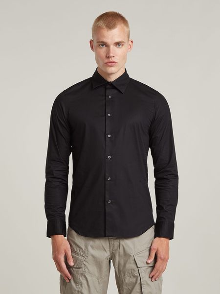G-Star Koszula - Slim fit - w kolorze czarnym rozmiar: S. Czarne koszule G-Star, s, bez wzorów, bez kołnierzyka, bez ramiączek. Za 152.98 zł.
