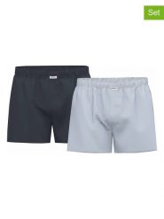 Seidensticker Bokserki (2 pary) w kolorze granatowym i błękitnym rozmiar: M. Niebieskie bokserki Seidensticker, m, bez wzorów, z bawełny. Za 56.99 zł.