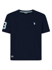 U.S. Polo Assn. Koszulka w kolorze granatowym rozmiar: 3XL. Niebieskie bezrękawniki U.S. Polo Assn., s, bez wzorów, z bawełny, bez kołnierzyka, bez ramiączek. Za 83.22 zł.
