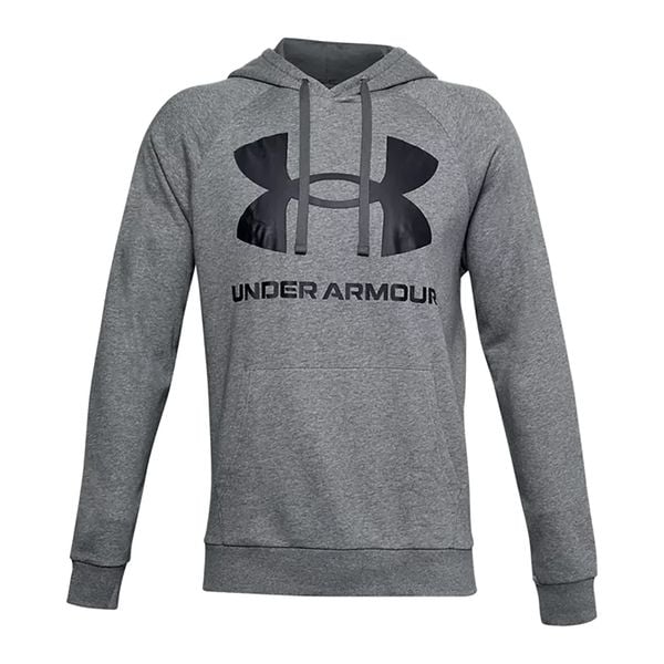 Bluza fitness męska Under Armour Rival Fleece Big Logo HD. Czarne bluzy Under Armour, m, bez wzorów, z kapturem. Za 209.00 zł.
