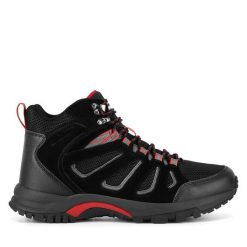 Trekkingi Hunter. Czarne botki sznurowane Hunter, bez wzorów, bez obcasa, bez zapięcia. Za 379.99 zł.