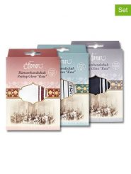 Ottoman Rękawiczki peelingujące (3 szt.) w kolorze białym, czerwonym i czarnym rozmiar: onesize. Białe rękawiczki Ottoman, bez wzorów, ze skóry. Za 56.99 zł.