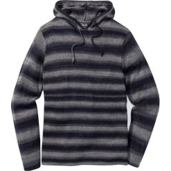 Sweter z kapturem Slim Fit bonprix szaro-niebieski w paski. Swetry nierozpinane marki bonprix. Za 99.99 zł.