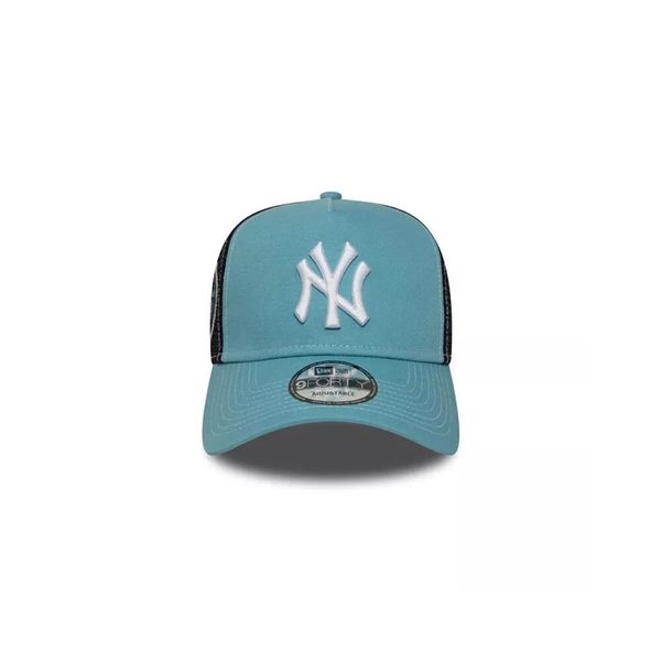 Czapka New Era WS EF TRUCKER NEYYANCO. Niebieskie czapki z daszkiem New Era, z aplikacjami, z bawełny. Za 207.05 zł.