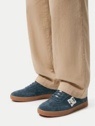 DC Shoes Sneakersy EO-MP40-853SHC2 Niebieski. Niebieskie buty sportowe casual DC Shoes, bez wzorów, z nubiku, bez zapięcia. Za 329.99 zł.