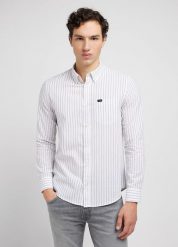 LEE MĘSKA KOSZULA LEE BUTTON DOWN OLIVE GROVE 112349958 L880045022. Zielone koszule Lee, l, bez wzorów, bez kołnierzyka, bez ramiączek. Za 179.99 zł.