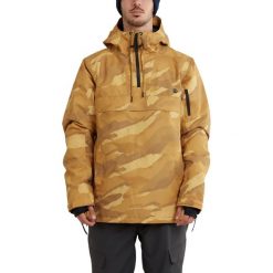 Kurtka narciarska męska Burnaby Anorak - brąz. Czarne kurtki narciarskie i snowboardowe Fundango, m, bez wzorów, narciarskie. Za 669.90 zł.