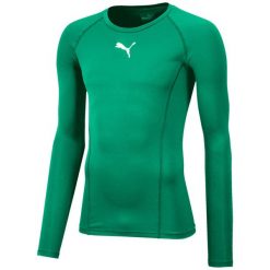 Koszulka męska Puma Liga Baselayer Tee LS. Białe bielizna termoaktywna Puma, m, bez wzorów, z poliesteru, bez ramiączek, do piłki nożnej. Za 149.00 zł.