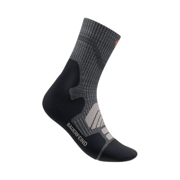 Skarpetki średniej wysokości z wełny merino Bauerfeind Outdoor Merino. Niebieskie skarpety BAUERFEIND, bez wzorów, ze skóry. Za 151.00 zł.