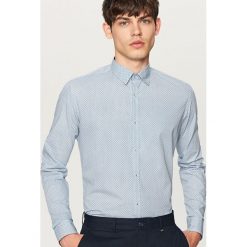 Koszula z podwijanymi rękawami slim fit - Turkusowy. Koszule marki Asics lifestyle. W wyprzedaży za 59.99 zł.